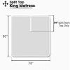 Half Split Sheets Sets For Adjustable Beds -Sheets For Split Mattress Cotton -Top Split Head Sheets Set 15" Deep -Split Head Flex Top Sheet Sets 34 Split From Top Burgundy Stripe (King-34 Split) view 3