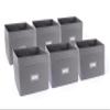 Covermates Keepsakes - Cube Storage Bin - Heavy Duty Material - ID Window - Pull Handles - Indoor Storage, Graphite view 1