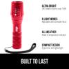 GORILLA GRIP Powerful LED Handheld Tactical Flashlight, 2 Pack, Red view 2