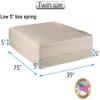 DS USA Comfort Pedic Firm (Eurotop) PillowTop Mattress & Low 5" Profile Box Spring Set with Bed Frame Included - Orthopedic, Plush Knit Cover, Longlasting Comfort (Twin 39"x75"x11") view 2