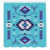 Ambesonne Southwestern Shower Curtain, Ethnic Illustration of a Zigzags Design Triangular Iconic Artwork Motifs, Cloth Fabric Bathroom Decor Set with Hooks, 69" W x 70" L, Deep Sky view 2