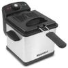 Elite Gourmet EDF-1607 800-Watt Mesh Basket 1.6 Quart / 6.5 Cup Oil Capacity, Electric Immersion Deep Fryer with Temperature Knob and Lid with View Window, stainless steel view 1