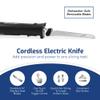 Elite Gourmet EK9810 Professional Cordless Rechargeable Easy-Slice Electric Knife with 4 Serrated Blades and Safety Lock Trigger Release, Carving Meats, Poultry, Bread, Black view 3