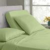 Split Top King Sheet Set for Adjustable Flex Top Mattress 100% Egyptian-Cotton, 1000-Thread-Count, Split Head 4-Piece Sheet Set 39" Split at Top - 28" EXTRA-DEEP-POCKET [King- 39" Split, Sage Green] view 1