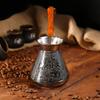 20 Oz Copper Turkish Greek Arabic Engraved Coffee Pot Stovetop Coffee Maker Cezve Ibrik Briki with Wooden Handle view 2