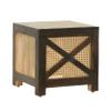 Christopher Knight Home Colstrip Handcrafted Ottoman Stool - Mango Wood - Natural and Walnut view 1