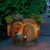Jeco ODGD024 5.5" H Polyresin Solar LED Light Succulent House, Multi view 2