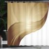 Ambesonne Contemporary Shower Curtain, Spiraling Stripes with Monochrome Tones Modern Art Inspirations Abstract, Cloth Fabric Bathroom Decor Set with Hooks, 69" W x 70" L, Pale Coffee view 3