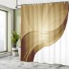 Ambesonne Contemporary Shower Curtain, Spiraling Stripes with Monochrome Tones Modern Art Inspirations Abstract, Cloth Fabric Bathroom Decor Set with Hooks, 69" W x 70" L, Pale Coffee view 4