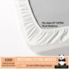 Split Top King Sheet Set for Adjustable Flex Top Mattress 100% Egyptian-Cotton, 1000-Thread-Count, Split Head 4-Piece Sheet Set 39" Split at Top - 25" EXTRA-DEEP-POCKET [King- 39" Split, Ivory] view 4
