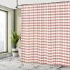 Ambesonne Checkered Shower Curtain, Monochrome Gingham Checks Classical Country Culture Old Fashioned Grid Design, Cloth Fabric Bathroom Decor Set with Hooks, 69" W x 70" L, Pale Rust view 4