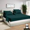 Split Top King Sheet Set for Adjustable Flex Top Mattress 100% Egyptian-Cotton, 1000-Thread-Count, Split Head 4-Piece Sheet Set 39" Split at Top - 28" EXTRA-DEEP-POCKET [King- 39" Split, Teal Blue] view 2