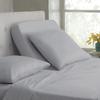 Split Top King Sheet Set for Adjustable Flex Top Mattress 100% Egyptian-Cotton, 1000-Thread-Count, Split Head Sheet Set 39" Split at Top - 28" EXTRA-DEEP-POCKET [King- 39" Split, Light Grey] view 1