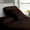 Mr Pandaa Split Top King Sheet Set for Adjustable Flex Top Mattress 100% Egyptian-Cotton, 1000-Thread-Count, Split Head Sheet Set 39" Split at Top - 28" Extra-DEEP-Pocket [King- 39" Split, Chocolate] view 1
