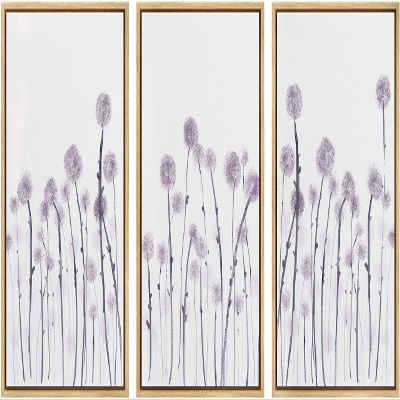 SIGNWIN 3 Piece Framed Canvas Wall Art Flower Canvas Prints Home Artwork Decoration for Living Room,Bedroom - 16"x24"x3 Panels