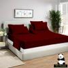 Mr Pandaa Split Top King Sheet Set for Adjustable Flex Top Mattress 100% Egyptian-Cotton, 1000-Thread-Count, Split Head Sheet Set 30" Split at Top - 28" Extra-DEEP-Pocket [King- 30" Split, Burgundy] view 2
