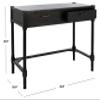 Safavieh Home Collection Filbert Black 2-Drawer Writing Desk DSK5701B view 3