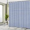Ambesonne Checkered Shower Curtain, Monochrome Gingham Checks Classical Country Culture Old Fashioned Grid Design, Cloth Fabric Bathroom Decor Set with Hooks, 69" W x 70" L, Night Blue view 4