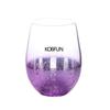 17 oz Clear Starry Sky Wine Glasses, Glass Drinking Glassware, , Purple view 1