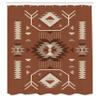 Ambesonne Southwestern Shower Curtain, Ethnic Illustration of a Zigzags Design Triangular Iconic Artwork Motifs, Cloth Fabric Bathroom Decor Set with Hooks, 69" W x 75" L, Pale Redwood view 2