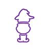 3 Piece Witch Holding Cauldron Cookie Cutter Set - Witch Cookie Cutter - Halloween Cookie Cutter - 3 Piece Cookie Cutter Set view 2