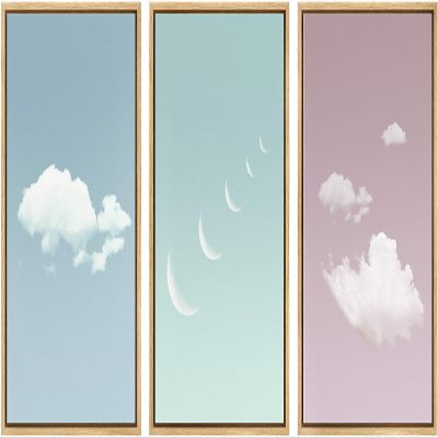 SIGNWIN 3 Piece Framed Canvas Wall Art Flower Canvas Prints Home Artwork Decoration for Living Room,Bedroom - 16"x24"x3 Panels