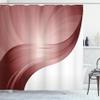 Ambesonne Contemporary Shower Curtain, Spiraling Stripes with Monochrome Tones Modern Art Inspirations Abstract, Cloth Fabric Bathroom Decor Set with Hooks, 69" W x 75" L, Taupe Mauve view 1