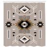 Ambesonne Southwestern Shower Curtain, Ethnic Illustration of a Zigzags Design Triangular Iconic Artwork Motifs, Cloth Fabric Bathroom Decor Set with Hooks, 69" W x 70" L, Camel Black view 2
