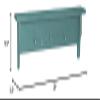 3 Foot Farmhouse Storage Shelf with Pegs, Sea Foam Green view 2