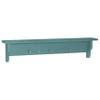 4 Foot Farmhouse Storage Shelf with Pegs, Sea Foam Green view 1