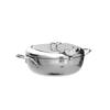 KOMONG Deep Fryer Pot (F), Japanese Tempura Small Deep Frying Pot with Fahrenheit Thermometer, 304 Stainless Steel Deep Fryer with Oil Draining Rack for Tempura chips, Fries, Fish, and Chicken view 4