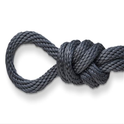 Montauk Rope 1/2" (12mm) Solid Braid Polypro Derby Rope Low Stretch Polypropylene Rope for Horse Halters, Leads, Crafts, Decorative Barriers and Outdoor Use Floats- Charcoal Gray - 250 Feet