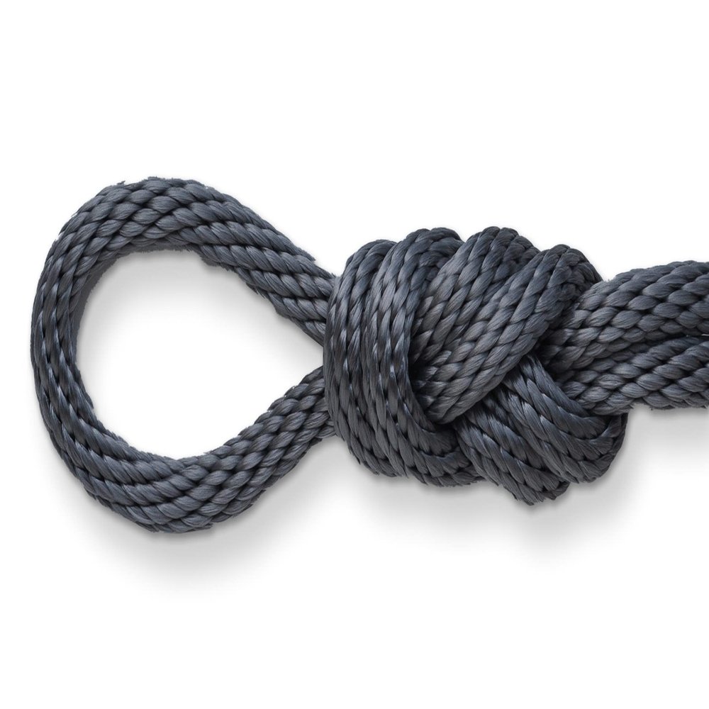 Montauk Rope 1/2" (12mm) Solid Braid Polypro Derby Rope Low Stretch Polypropylene Rope for Horse Halters, Leads, Crafts, Decorative Barriers and Outdoor Use Floats- Charcoal Gray - 250 Feet