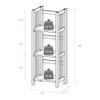 3-Shelf Folding Bookcase 14" Wide-Honey Oak view 3