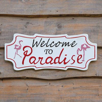 CTW Home Collection 770463 Welcome to Paradise Decorative Sign, 23.75-inch Width (1)