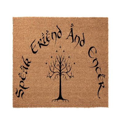 Speak Friend and Enter - Personalized Doormat - Wedding Gift - Housewarming Gift (36" x 24")