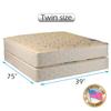 Dream Solutions USA DS USA Chiro Premier Two-Sided Gentle Firm Twin Mattress Set with Mattress Cover Protector Included (Beige) - Flippable, Sleep Support, Orthopedic, Long Lasting view 2
