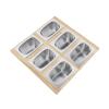 17 x 17 Condiment Serving Board with 6 Bowls view 1