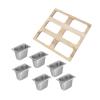 17 x 17 Condiment Serving Board with 6 Bowls view 3