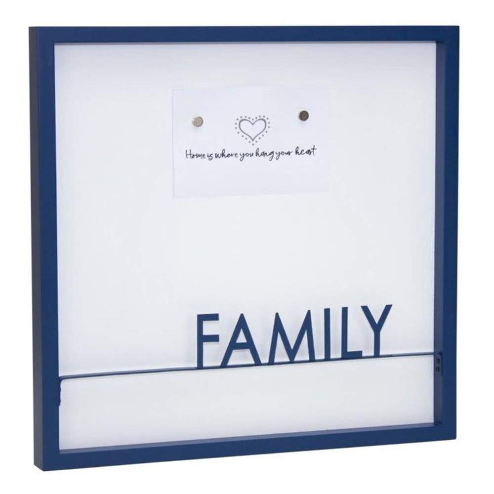 Melrose International Modern Home Decoration Family Memo Board 15.75"Sq MDF/Iron