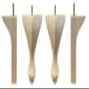 8-1/2" Dining Chair Queen Anne Style Unfinished Wood Chair Legs Set [5/16"-18 Bolt] view 1
