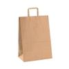 Saving Nature 12 x 7 x 17 Inch Paper Shopping Bags, 20 Sturdy Kraft Bags With Handles - Durable, For Groceries, Gifts, Or Merchandise, Brown Paper Retail Bags, - Restaurantware view 2