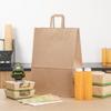 Saving Nature 12 x 7 x 17 Inch Paper Shopping Bags, 20 Sturdy Kraft Bags With Handles - Durable, For Groceries, Gifts, Or Merchandise, Brown Paper Retail Bags, - Restaurantware view 4