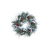 Regency International Faux Frost Pine, Cone, Fresh Berry Wreath, 30 inches, Frosted Red Green view 1