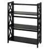 Casual Home Montego 3-Shelf Folding Bookcase, Black (New) view 1