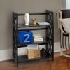 Casual Home Montego 3-Shelf Folding Bookcase, Black (New) view 2