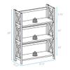 Casual Home Montego 3-Shelf Folding Bookcase, Black (New) view 3