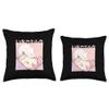 Vaporwave Strawberry Cat 90s Japanese Kawaii Strawberry Milk Throw Pillow view 3