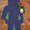 C&F Home Holiday Buoy Tree Set of 6 Cotton Machine Washable Christmas Holiday Placemats for Dining Kitchen Tabletop Home Decor Decoration 13" x 19" Blue view 2