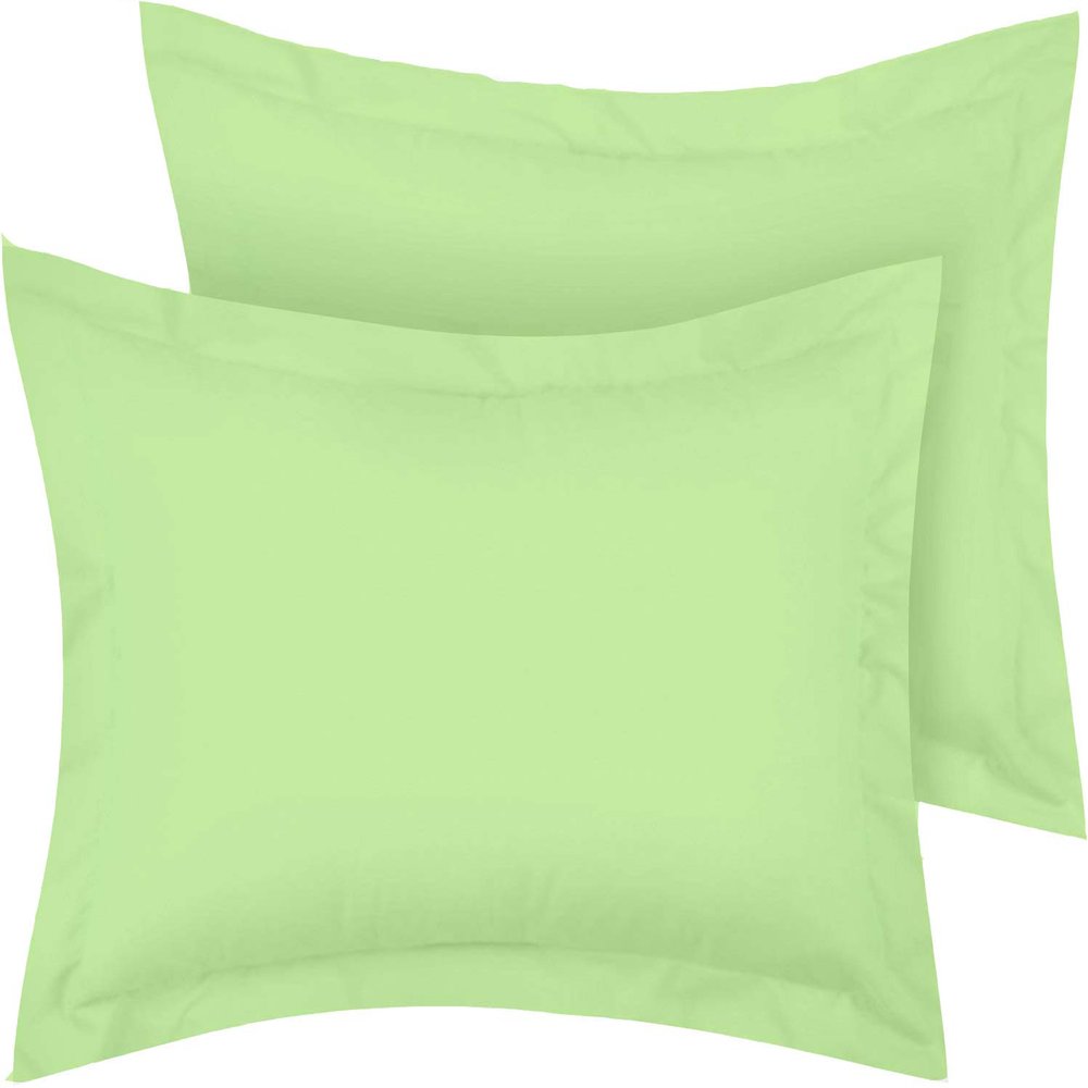 100% Egyptian Cotton Super Soft 2PC Pillow Shams Solid Pattern-800 Thread Counts Cushion Cover German ( 31x31 ) Sage Solid